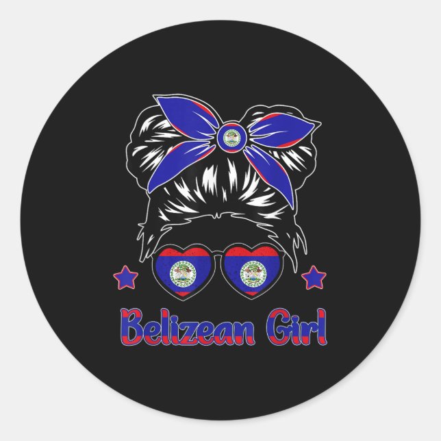 Toddler Belize-shirt Flag Belizean Hispanic Herita Runder Aufkleber (Vorderseite)