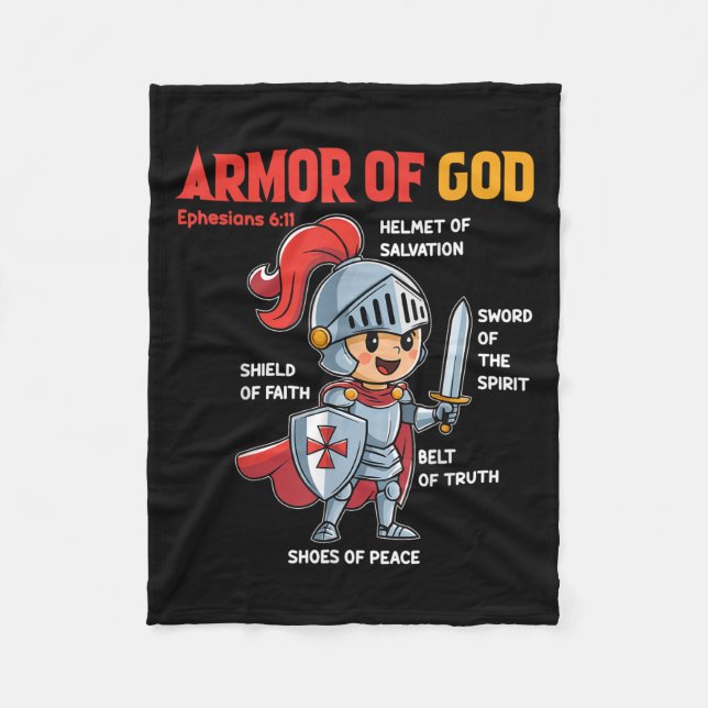 Toddler Boy Armor Of God Brother Son Men Kid Chris Fleecedecke (Vorderseite)