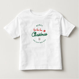 Toddler Christmas T-Shirt Merry Christmas & Happy