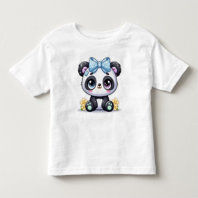 👕🧒Toddler Fine Jersey panda baby T-Shirt (Vorderseite)