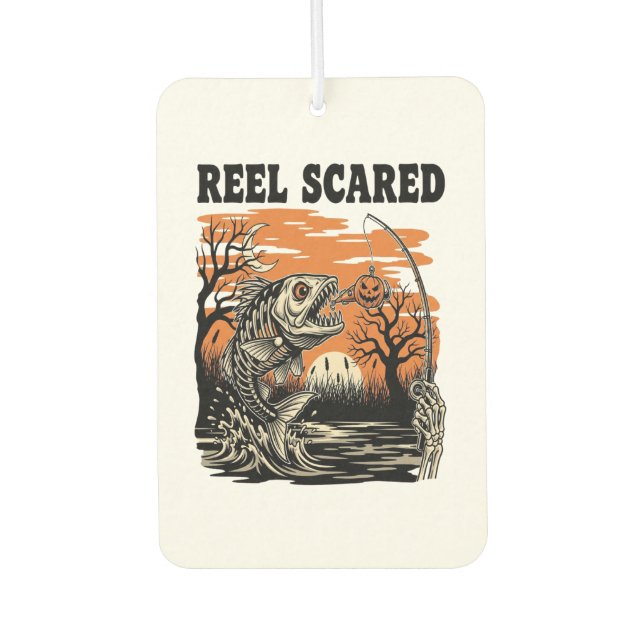 Toddler Fishing Halloween Autolufterfrischer (Vorderseite)