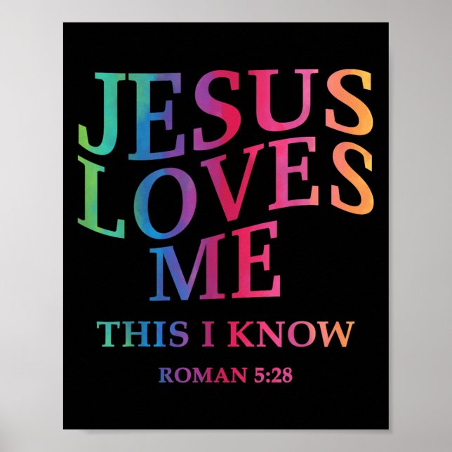 Toddler Girl Jesus Loves Me This I Know Christian  Poster (Vorne)