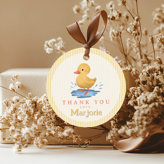 Toddler Girls Cute Pastel Duckling Birthday Geschenkanhänger (Von Creator hochgeladen)