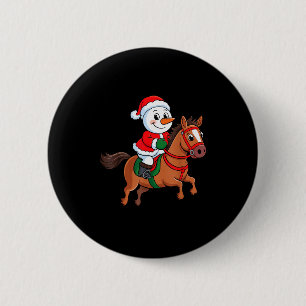 Toddler Kinder Schneemann Santa Hut Reitpferd Chri Button