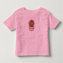 Toddler-Rosa-T-Shirt mit einem schönen Rosenzyklus