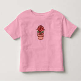 Toddler-Rosa-T-Shirt mit einem schönen Rosenzyklus Kleinkind T-shirt