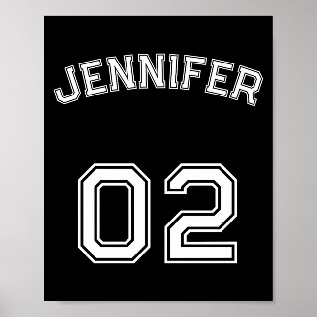Toddler Teen Girl Name Jersey Number Nk Srts  Poster (Vorne)