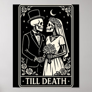 Todes Skelett Liebe Paare Gothic Hochzeit Braut Poster
