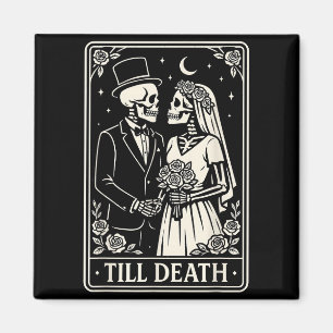 Todes Skelett Liebespaare Gothic Hochzeit Braut Magnet