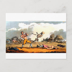 Todes und Boxer-Postkarte Postkarte