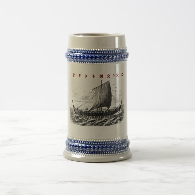 Todes- und Ehrenrunic Stein Bierglas (Mittel)