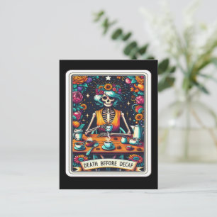 Todes vor Entcoffeiniert Tarot-Kartensammlung Postkarte