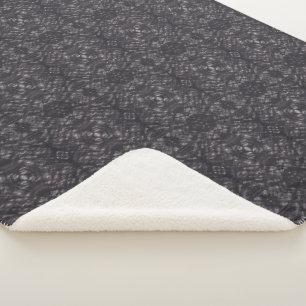 Todesdunkle abstrakte Aquarellkunst Schwarz Sherpadecke