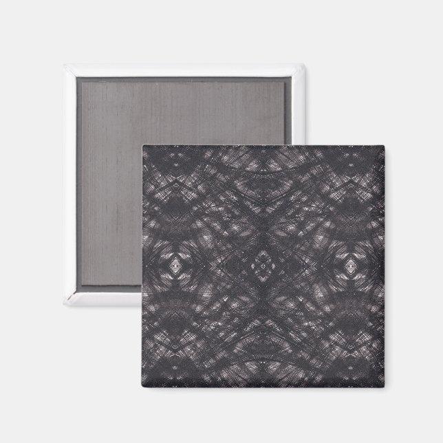 Todesdunkle Schwarze Abstrakte Aquarellkunst Magnet (Vorderseite/Rückseite)