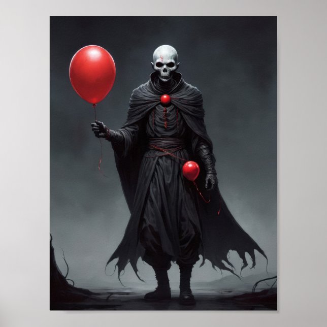 Todesengel kommt mit roten Ballons Poster (Vorne)