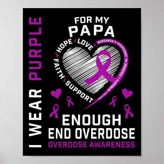 Todesfall durch Überdosis Awareness-Shirt genug Li Poster (Vorne)