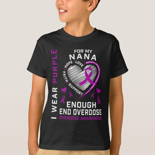 Todesfall durch Überdosis beenden Awareness-Shirt  T-Shirt (Vorderseite)