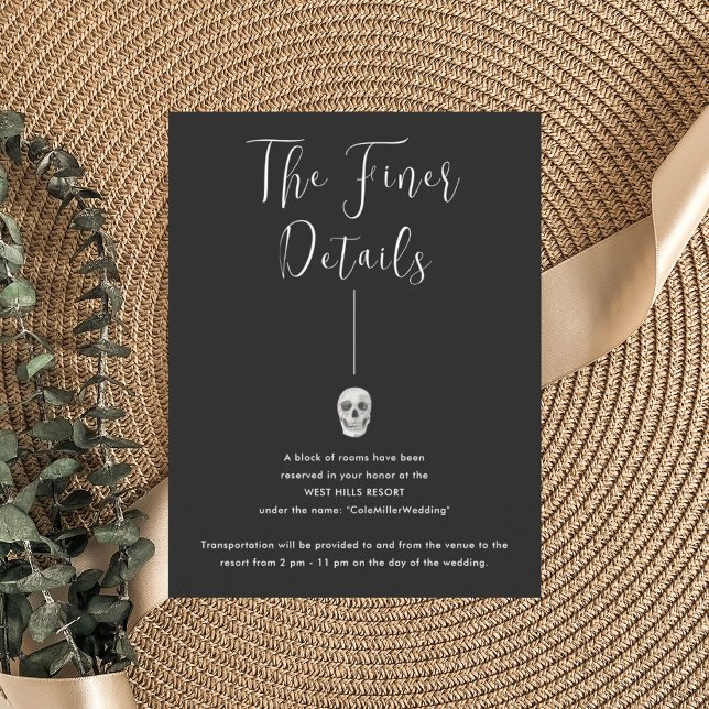 Todesfall macht uns Teil Hochzeitsdetails Begleitkarte (Von Creator hochgeladen)