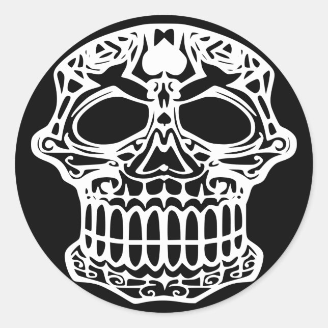 Todesfall Runder Aufkleber (Vorderseite)