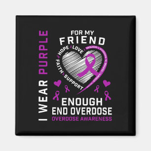 Todesfälle durch Überdosen beenden Awareness-Shirt Magnet