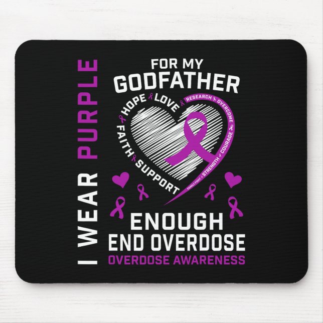 Todesfälle Durch Überdosen Beenden Awareness-Shirt Mousepad (Vorne)
