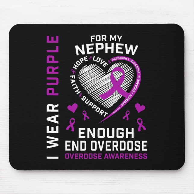 Todesfälle Durch Überdosen Beenden Awareness-Shirt Mousepad (Vorne)