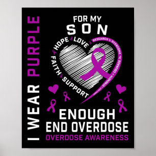 Todesfälle Durch Überdosen Beenden Awareness-Shirt Poster