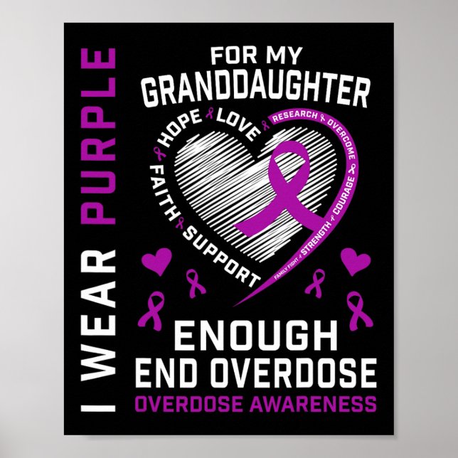 Todesfälle Durch Überdosen Beenden Awareness-Shirt Poster (Vorne)