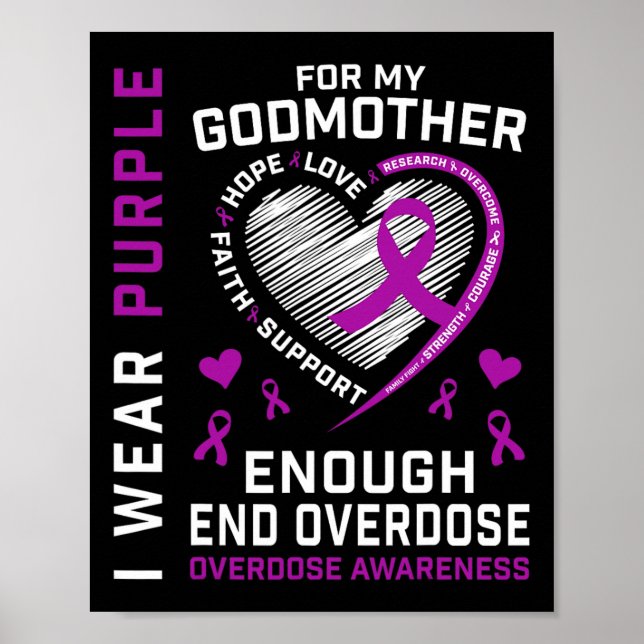 Todesfälle Durch Überdosen Beenden Awareness-Shirt Poster (Vorne)