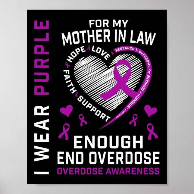 Todesfälle Durch Überdosis Beenden Awareness-Shirt Poster (Vorne)