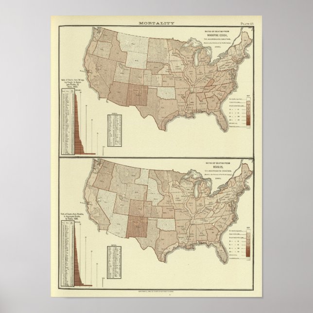 Todesfälle, Keuchhusten, Masern Poster (Vorne)