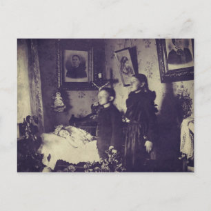 Todesfoto aus der viktorianischen Ära Postkarte