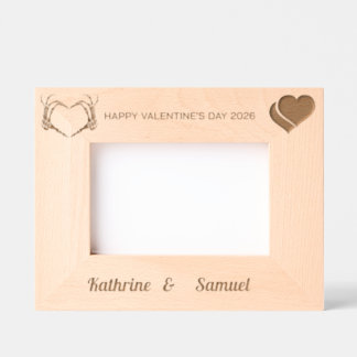 Todesgerippe halten Herz zum Valentinstag Geätzte Rahmen