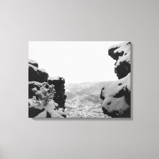 Todesholz, wie aus dem Foto von White Rocks gesehe Leinwanddruck (Vorderseite)