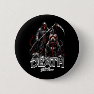 Todesjäger Sensenmann Hund Halloween Button