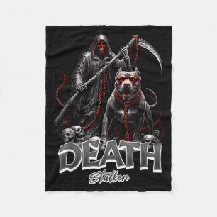 Todesjäger Sensenmann Hund Halloween Fleecedecke
