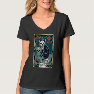 Todeskatze Tarotkarten-Grafik für Tarot-Katzenlieb T-Shirt