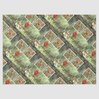 Todesklage-Mohn-Sympathie-Karte Seidenpapier