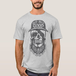 Todeskopf Hipster Zitat Old Good Bärte T-Shirt