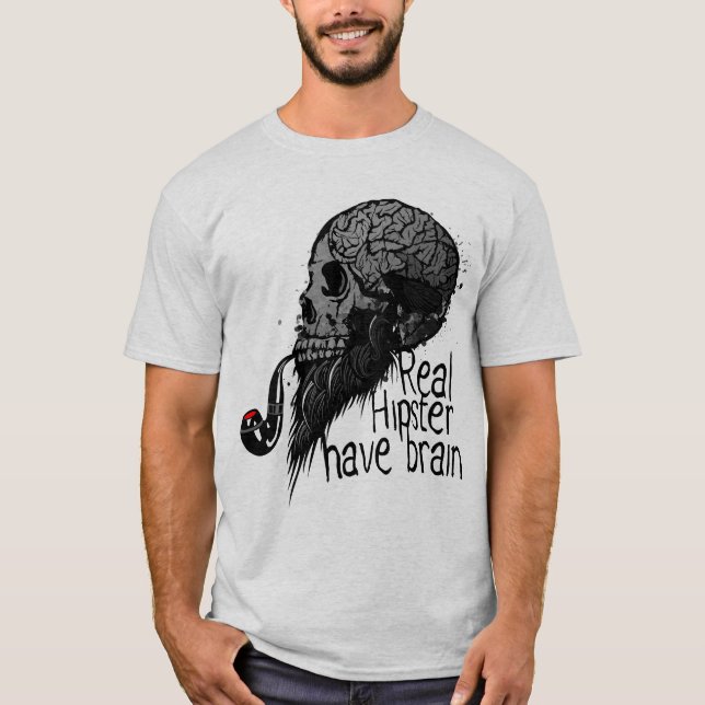 Todeskopf real hipster have brane crane skull p T-Shirt (Vorderseite)