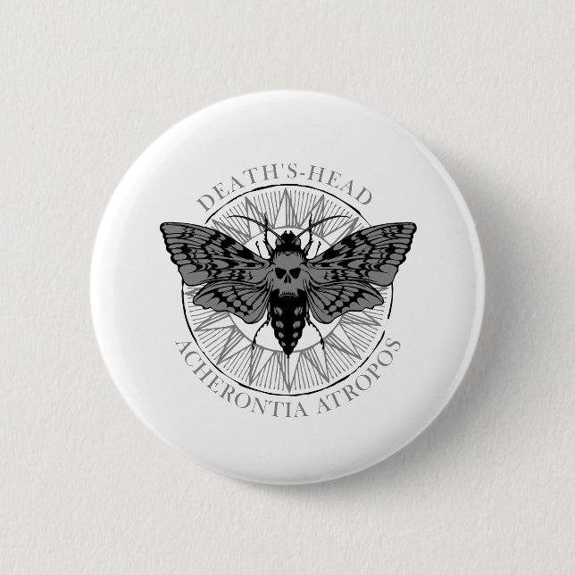 Todeskopfmotte Button (Vorderseite)
