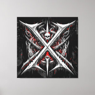 Todesmetall-Kopfbanger - Schwermetalle Leinwanddruck