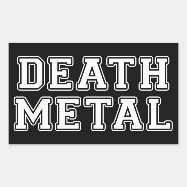 Todesmetall Rechteckiger Aufkleber (Vorderseite)