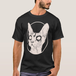 Todesmetall Sphynx Kat Satanic Bekleidung für Männ T-Shirt
