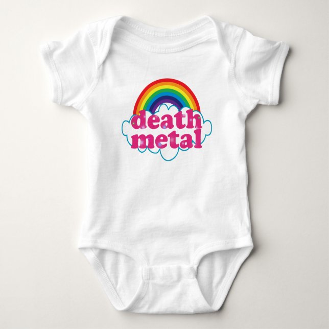 Todesmetallregenbogenentwurf Baby Strampler (Vorderseite)