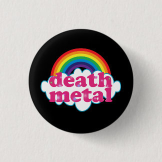 Todesmetallregenbogenentwurf Button