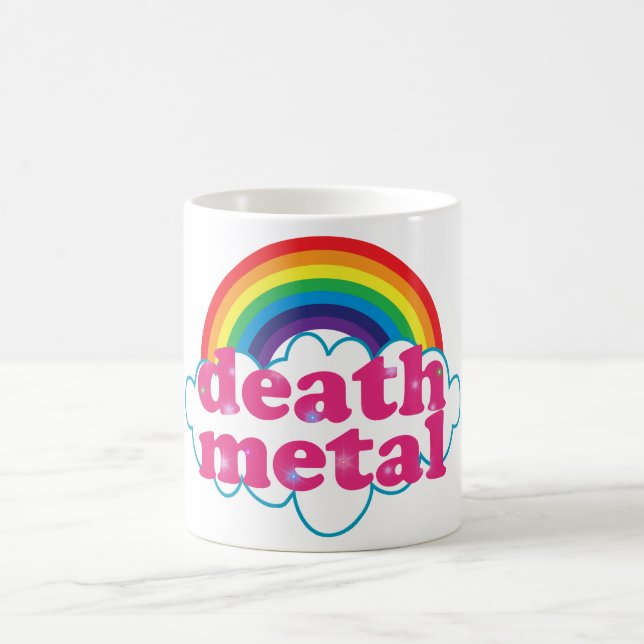 Todesmetallregenbogenentwurf Kaffeetasse (Mittel)