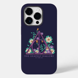 Todesrelikte Blumen Grafik iPhone 14 Pro Hülle