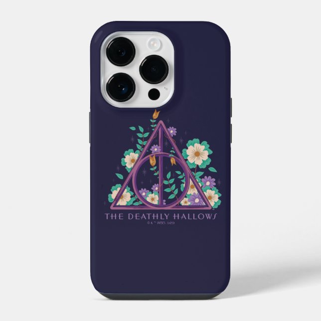 Todesrelikte Blumen Grafik iPhone Hülle (Rückseite)