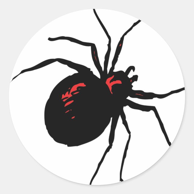 Todesspinne Runder Aufkleber (Vorderseite)